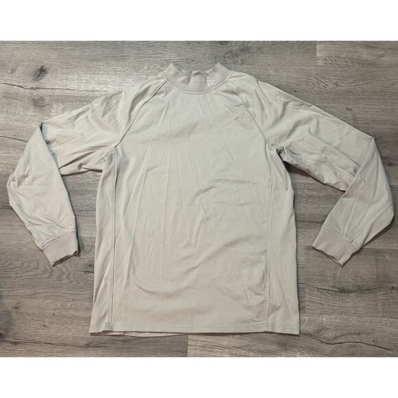 Zero Restriction Men’s Golf Base Layer L Mock Neck Long Sleeve Large Tan - Picture 1 of 7